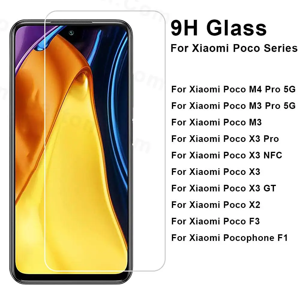 

Защитное стекло 9H для Xiaomi POCO M4 Pro M3 X3 Pro X3 NFC X3 F1 F3