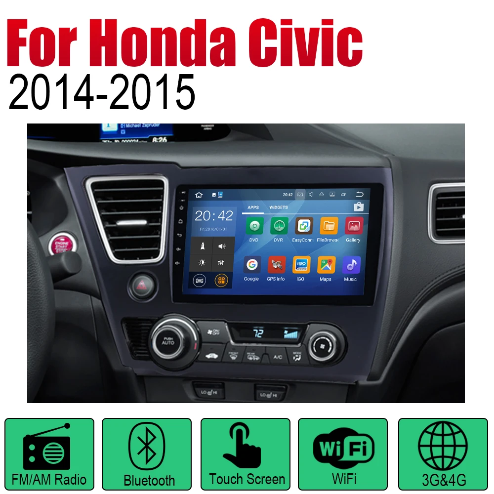 Автомобильный GPS навигатор ZaiXi Android для Honda Civic 2014 ~ 2015 проигрыватель с навигацией Wi