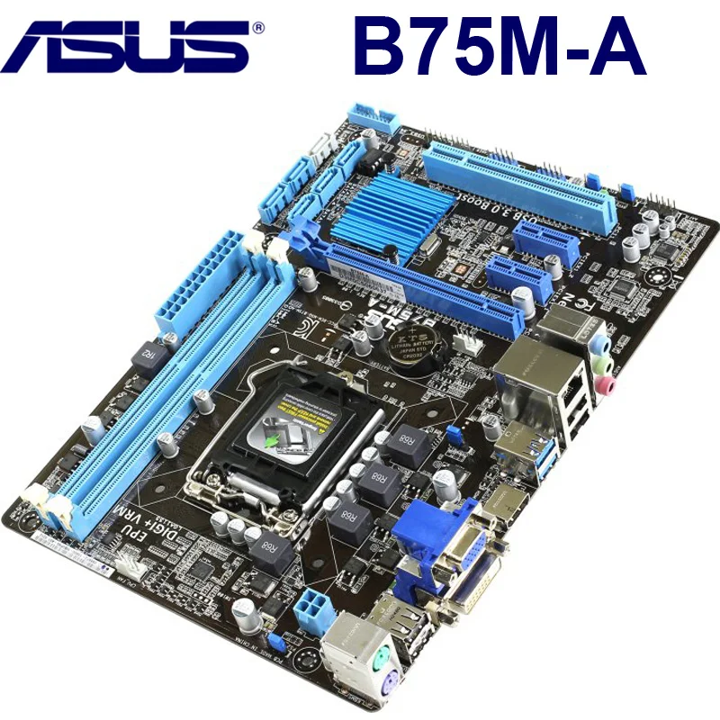 ASUS B75M A LGA1155 оригинальный PC материнская плата DDR3 для Процессор I3 I5 I7 22/32nm 16 Гб USB3.0 B75