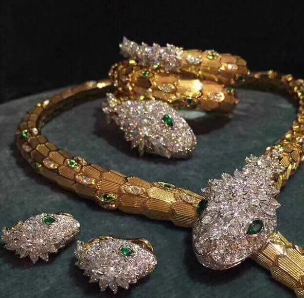 Модный бренд Реплика ювелирные изделия ААА кубического циркония ожерелье змейки