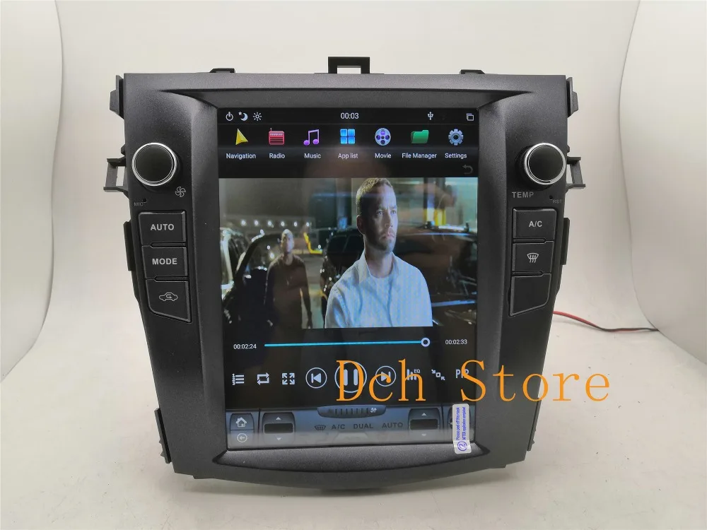 10,4 ''вертикальный экран Tesla стиль Android 8,1 автомобильный DVD gps для Toyota Corolla 2006 2007 2008 2009 2010 2011 2012 2013 ips радио