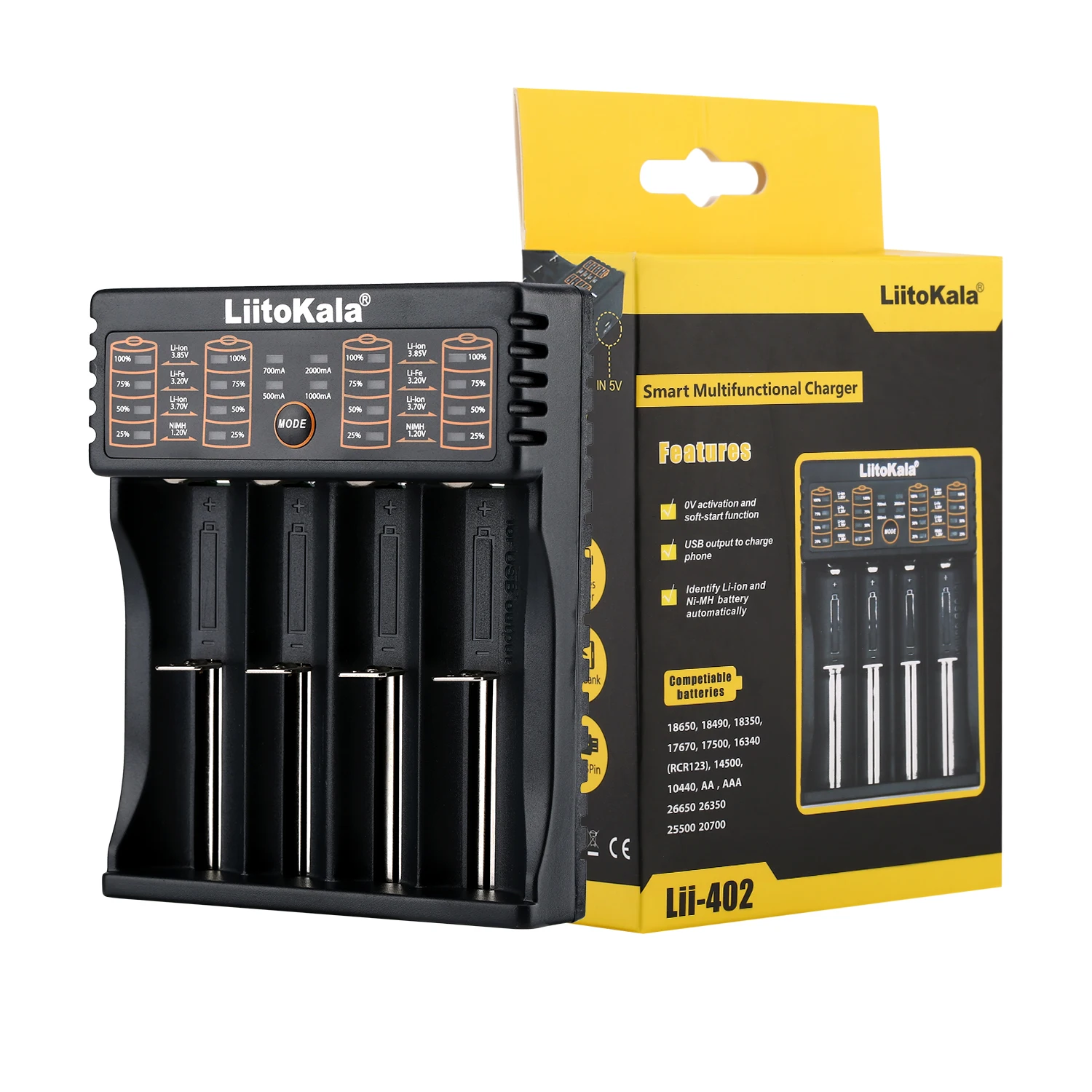 Умное зарядное устройство LiitoKala для NiMH и литиевых батарей Lii-100 lii-202 lii-402 1 2 3 7 85 18650