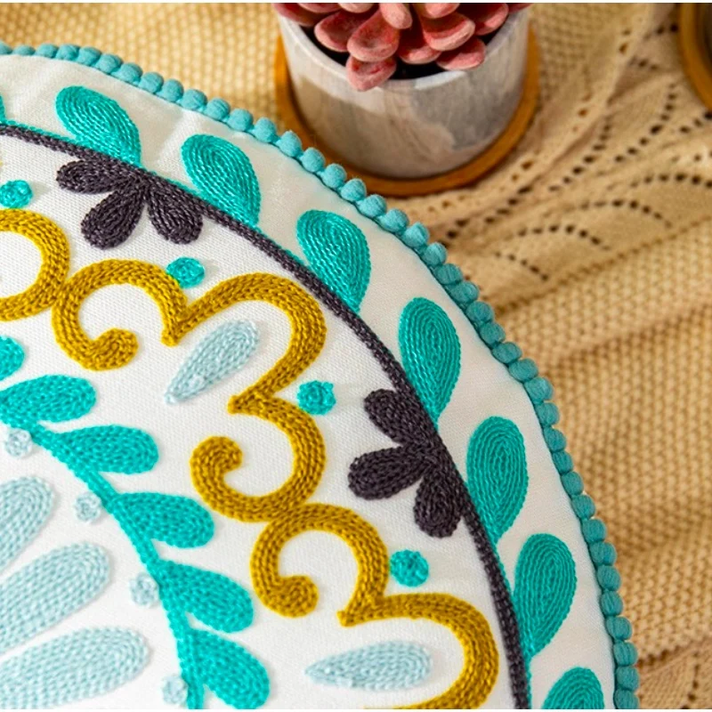 Рождественская круглая наволочка для подушки декоративная винтажное искусство