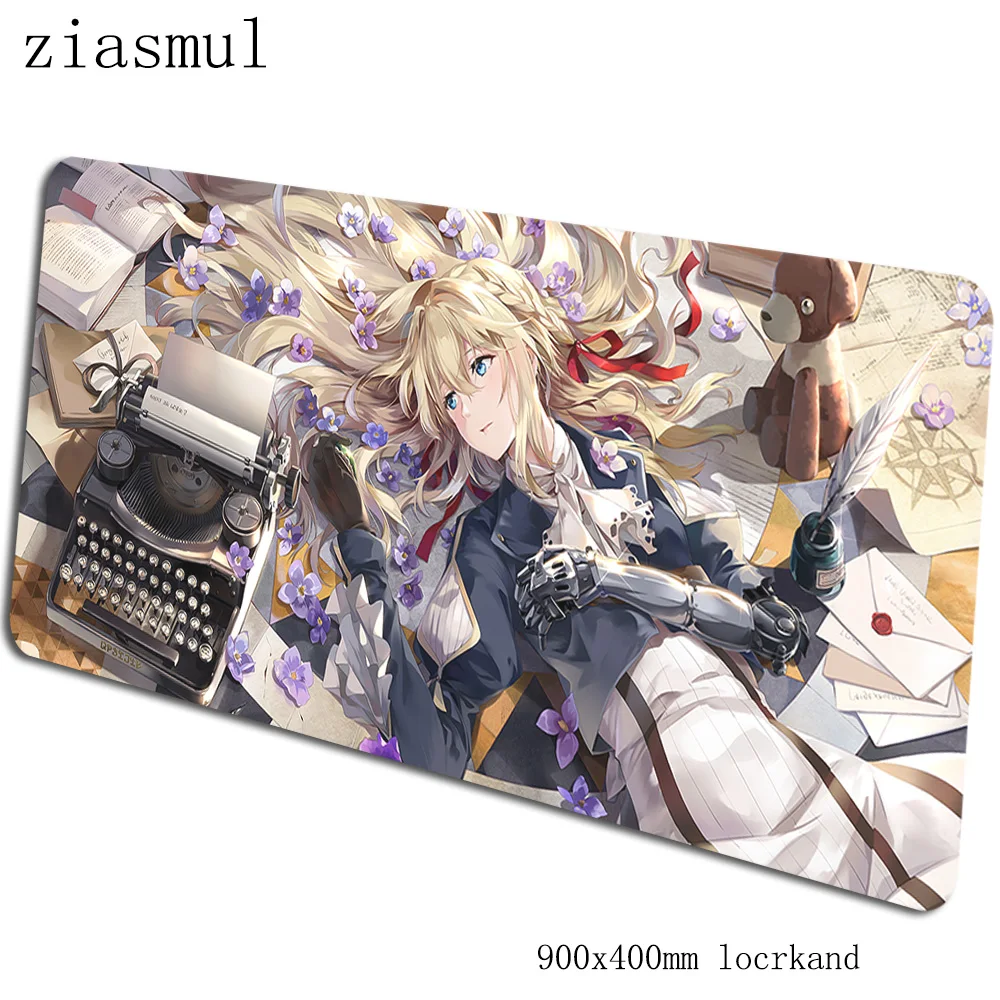 Violet evergarden коврик для мыши 90x40 см, коврики для мыши, аниме, лучший игровой коврик для мыши, геймер, толстые персонализированные коврики для мыши, клавиатура, ПК, коврик - Цвет: pattern 9