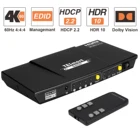 HDMI переключатель 4x1 Ultra HD 4 порта Sup порты 4K @ 60 Гц 4:4:4 с автоматическим переключателем и беспроводным ИК-пультом дистанционного управления для Xbox, PS 34
