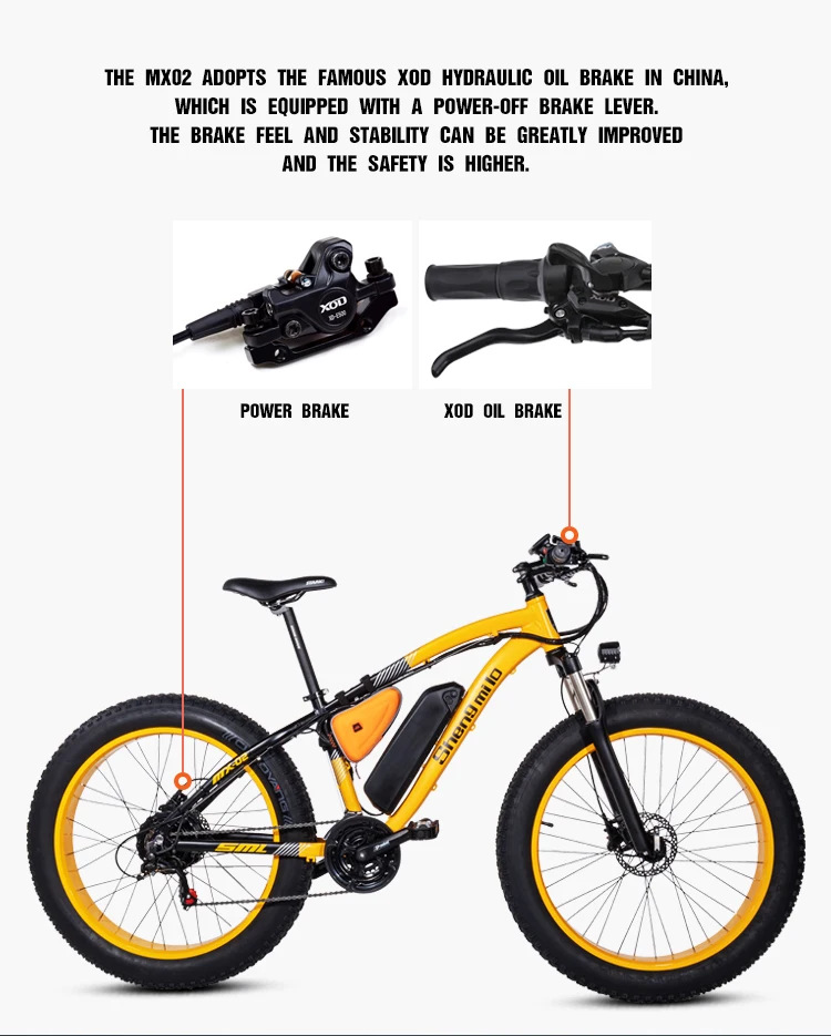 Electric bike 1000W Electric Fat Bike Beach Bike Cruiser Electric Bicycle 48Ｖ17ＡＨ lithium battery ebike electric mountain bike