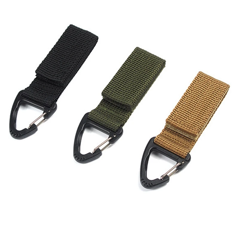

1PC Climb Accessory Carabiner High Strength Nylon Tactical Backpack Key Hook Webbing Buckle Hanging System Belt Buckle Hanging