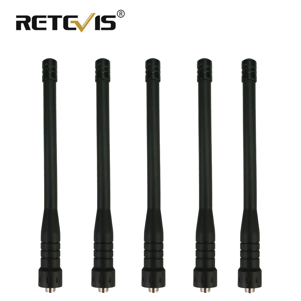 5 шт. RETEVIS HA01 телескопическая SMA F антенна VHF/UHF 144/430 МГц для Kenwood Baofeng UV 5R/UV 82/888 S H777/RT29/RT