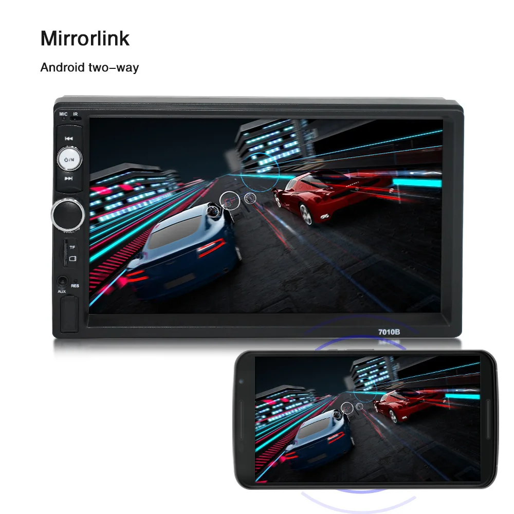 2din Автомагнитола HD " сенсорный экран стерео 2 Din Bluetooth FM ISO мощность SD USB Aux вход Mp5 плеер нет или с камерой