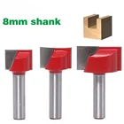 6 шт. 8 мм хвостовик T-Sloting фреза бита с подшипником деревянный слот фреза T тип Rabbeting деревообрабатывающий инструмент для дерева