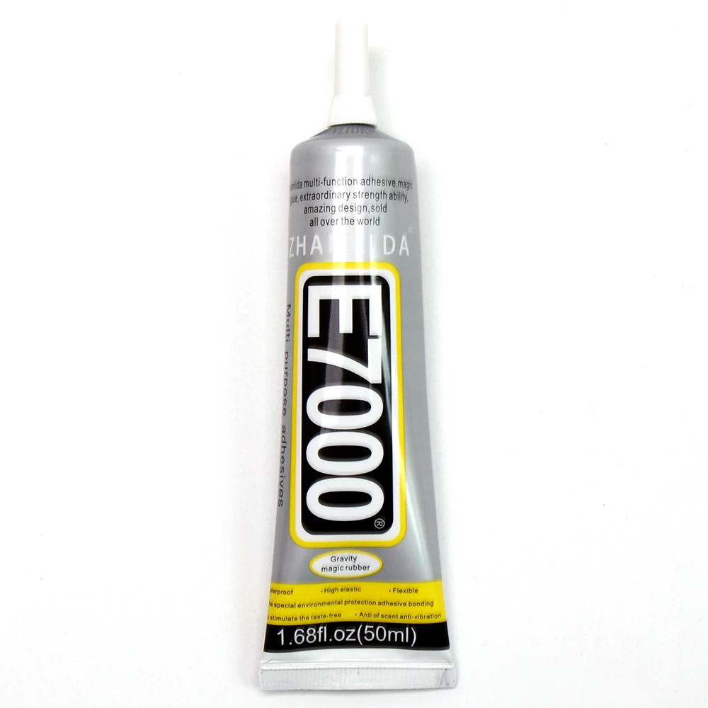 

2pcs E7000 110ml Transparent High Strength Liquid Rubber Glue for Metal Glass Stone Porcelain Wood Leather Fabric Nylon Sponge