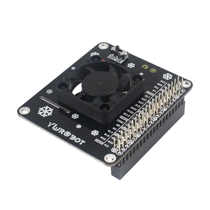 Raspberry Pi 4B GPIO Вентилятор охлаждения Плата расширения с синим Прохладный