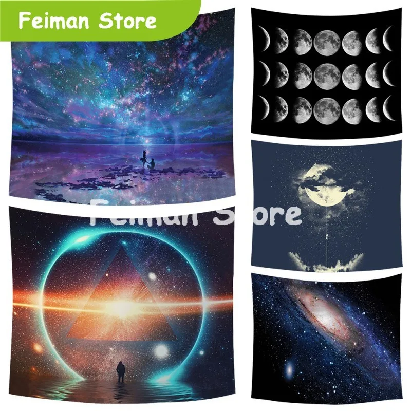 Украшение для дома гобелен с принтом Вселенная 3D Рисунок неба из полиэстера