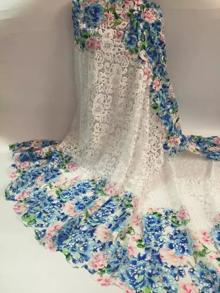 

New design african lace fabric 2016 Multi color french tulle lace fabric for wedding dress.Best selling african cord lace J6753