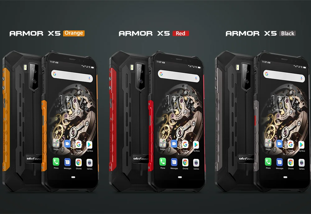 Ulefone Armor X5 MT6763 Octa core ip68 Rugged Waterproof Smartphone Android 9.0 RAM 3GB ROM 32GB NFC 4G LTE 5000mAh Mobile Phone