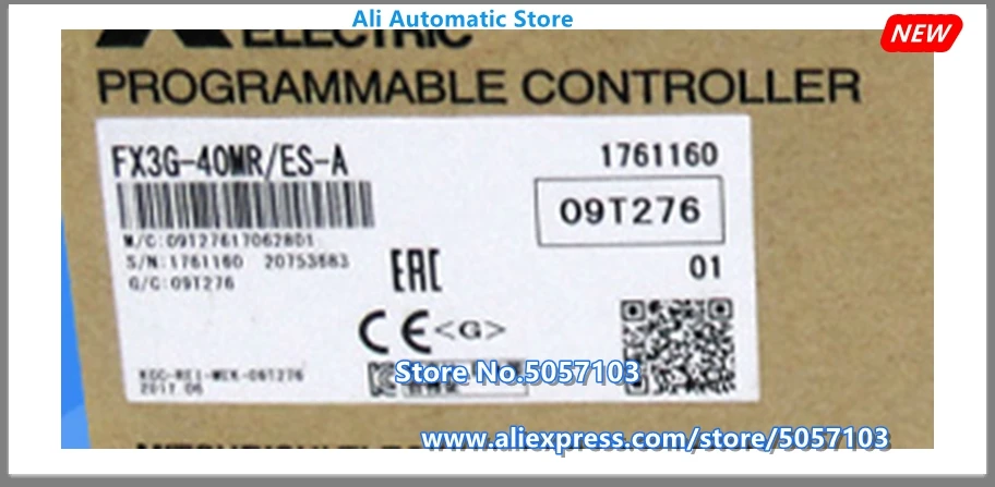 Новый FX3G-40MR/ES-A Основной блок ПЛК DI 24 сделать 16 реле 100 до 240V AC FX3G-40MR-ES-A FX3G-40MR ES-A