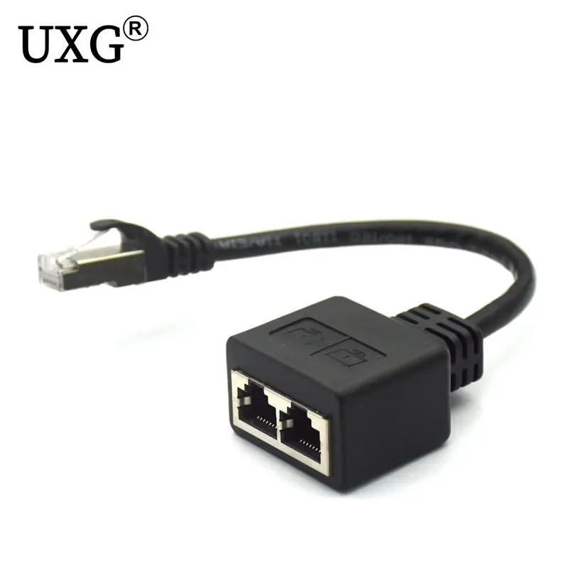 1 шт. RJ45 CAT6/5 Мужской до 2 Женский Порты и разъёмы Разъем локальной сети Ethernet
