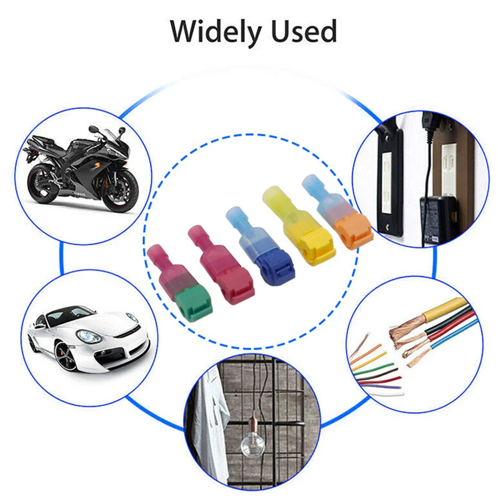 

50PCS Muticolor Insulation Quick Wire Wiring Connector Terminal Clamps Plug-in Thick Tinned Copper Contact