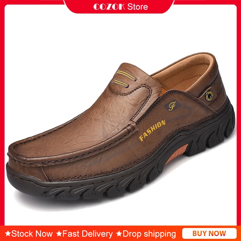 

Men's Leather Casual Shoes Loafers Fashion Comfortable Men Driving Shoes