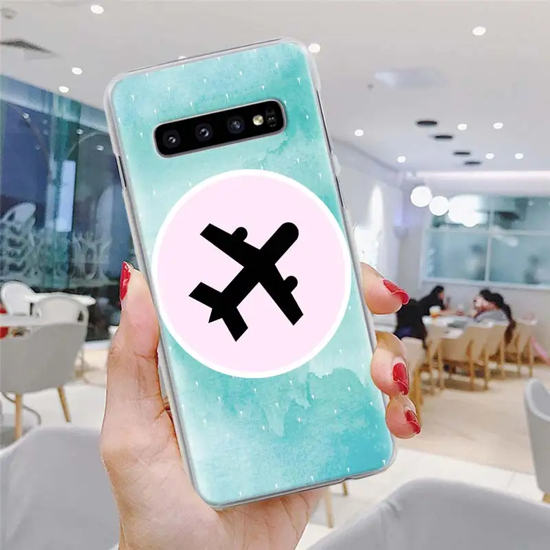 Карта мира самолет Дорожный Чехол для телефона для samsung Galaxy S10 S10e S8 S9 Plus Note 10 Plus 9 8 S6 S7 Edge Твердый Чехол