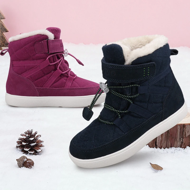 Замшевые кожаные короткие ботинки Uovo Брендовая обувь для подростков зимние