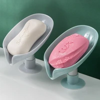 leaf shape soap box bathroom shower soap holder drain punch free soap dish sponge storage plate tray bathroom accessories