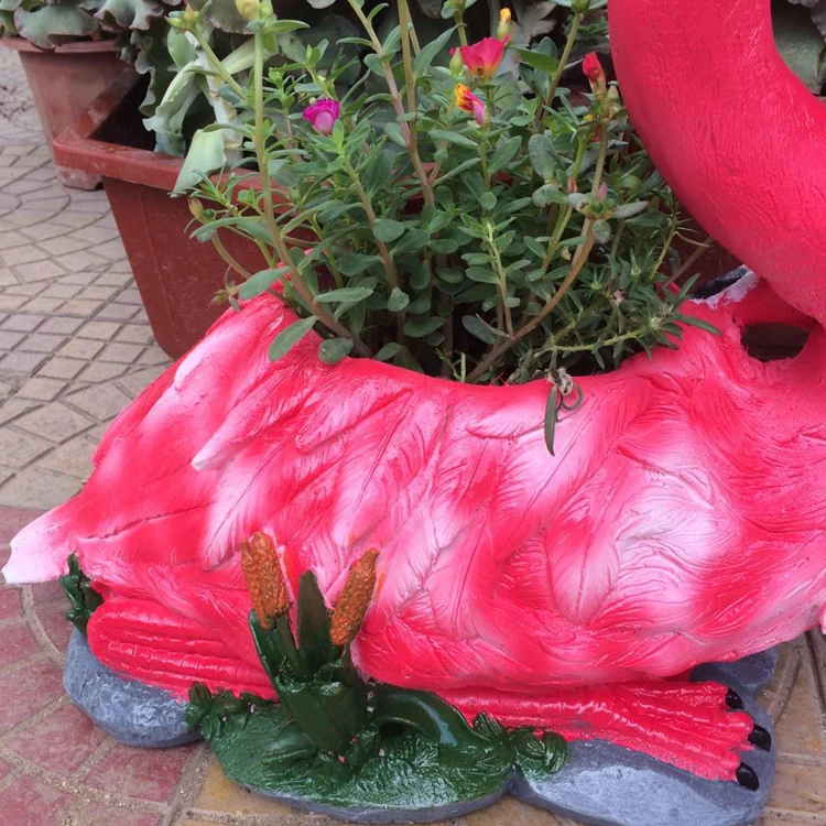 Наружный цемент ваза Фламинго ремесла садовые фигурки цветочный горшок вилла