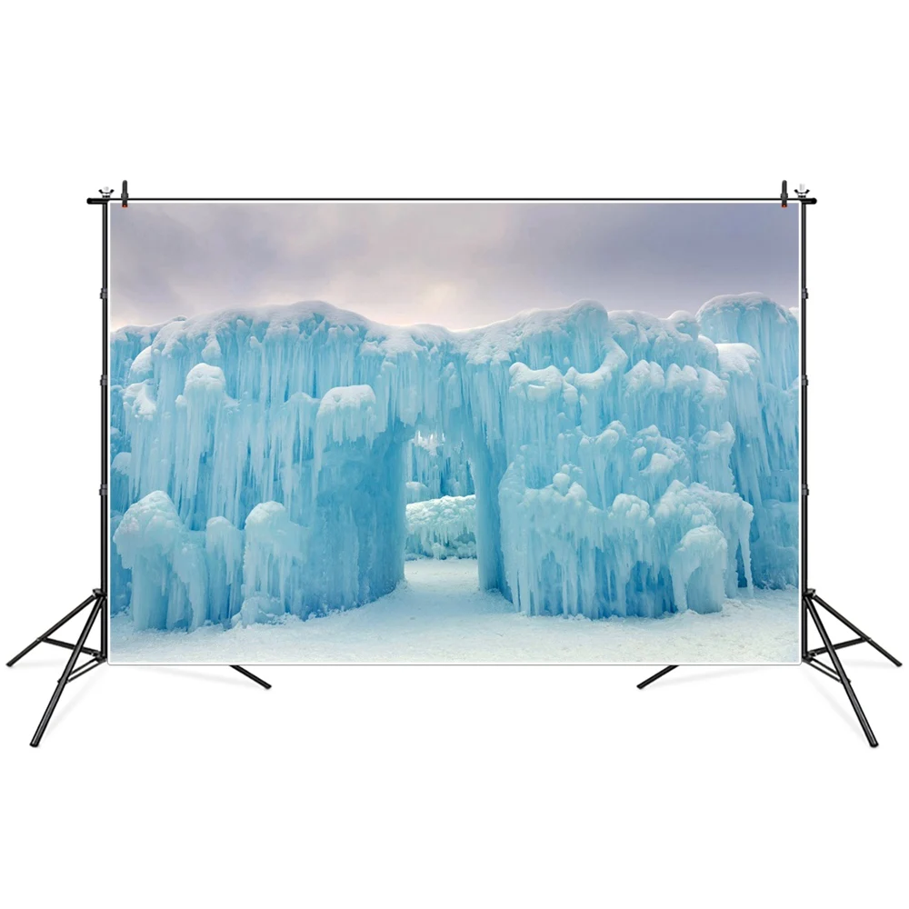 Winter Frozen Ice Snowfield Photography Backgrounds Photozone Photocall Baby Party Photographic Backdrops For Photo Studio