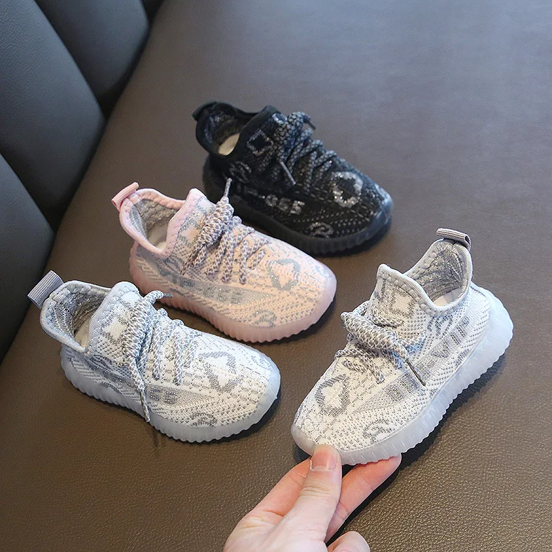 

New Arrival Kid Casual Shoes Kids White Sneaker Mesh Boys Girls Baby Running Soft Bottom Casual Sports Sneakers for Children