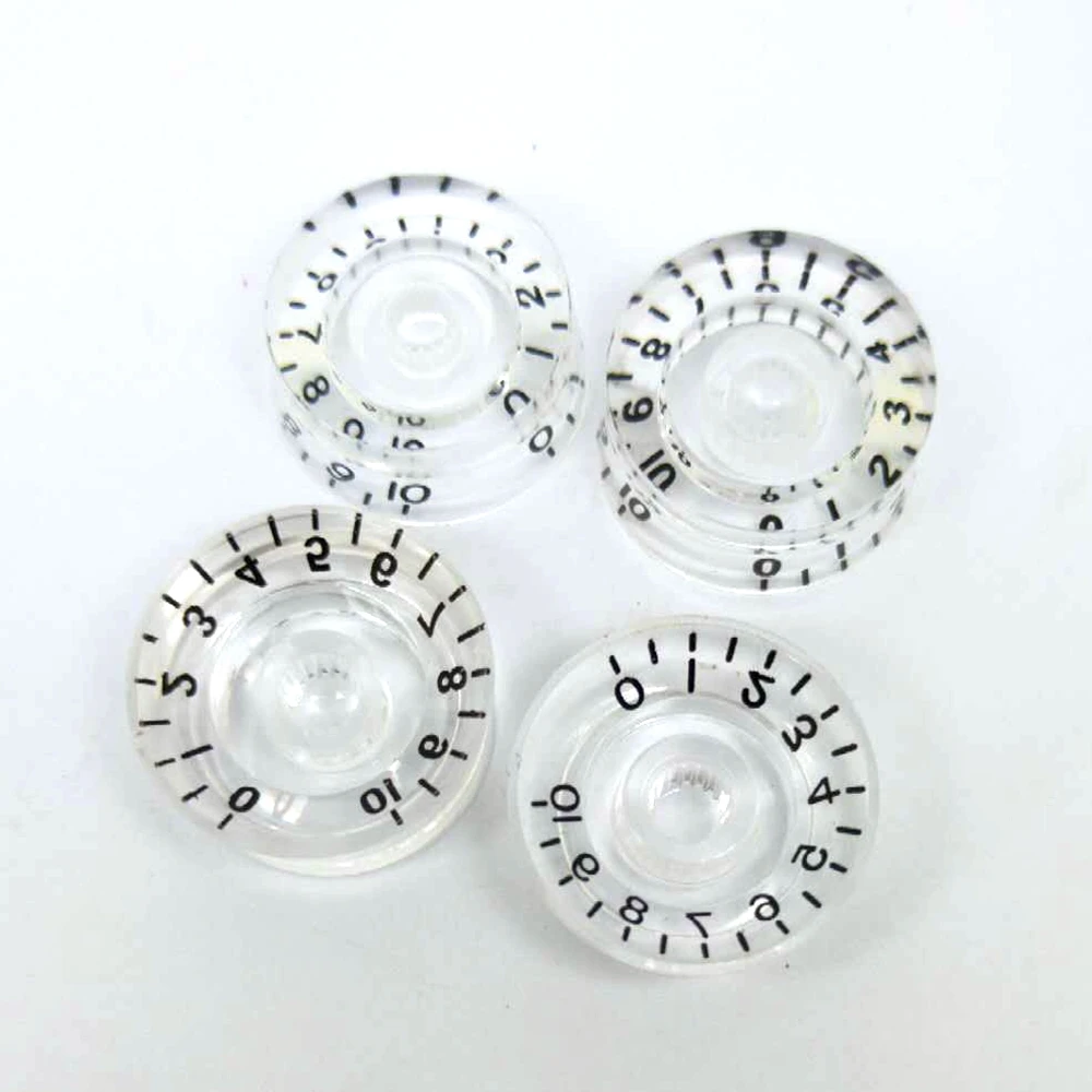 4 pcs transparent speed control knob tone volume control knöpfe für lp sg e gitarre free global shipping