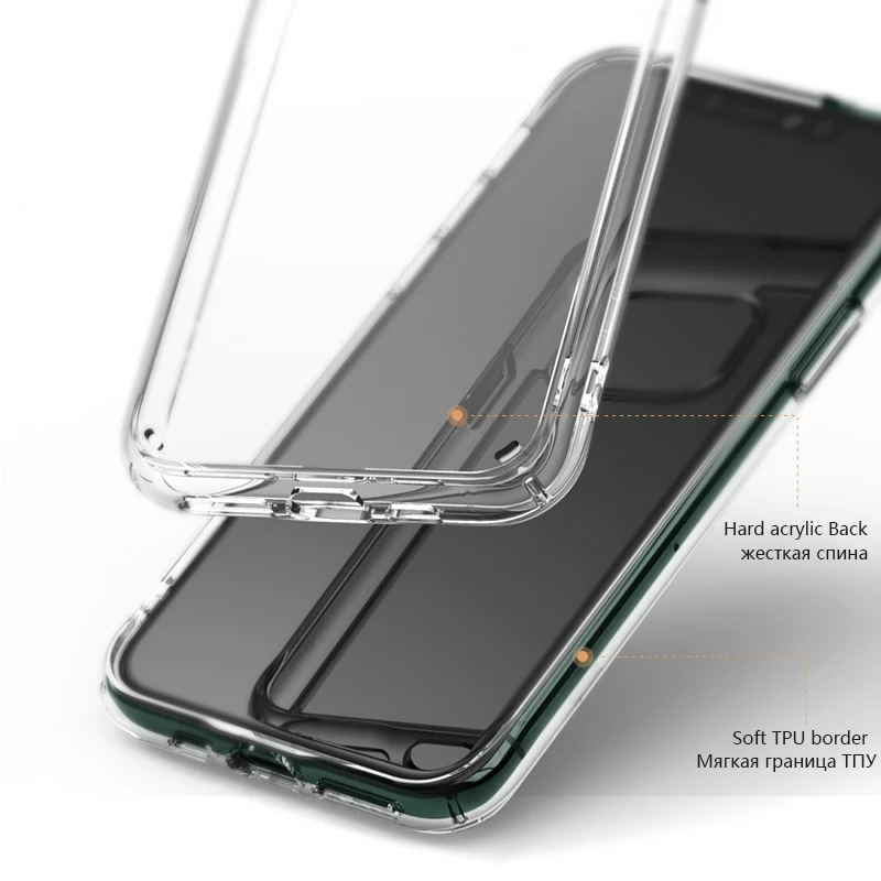 Роскошный прозрачный противоударный чехол для телефона Huawei P40 Pro P30 с защитой от
