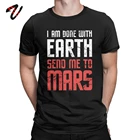 Футболка мужская с изображением космоса, планеты, Марса, с коротким рукавом