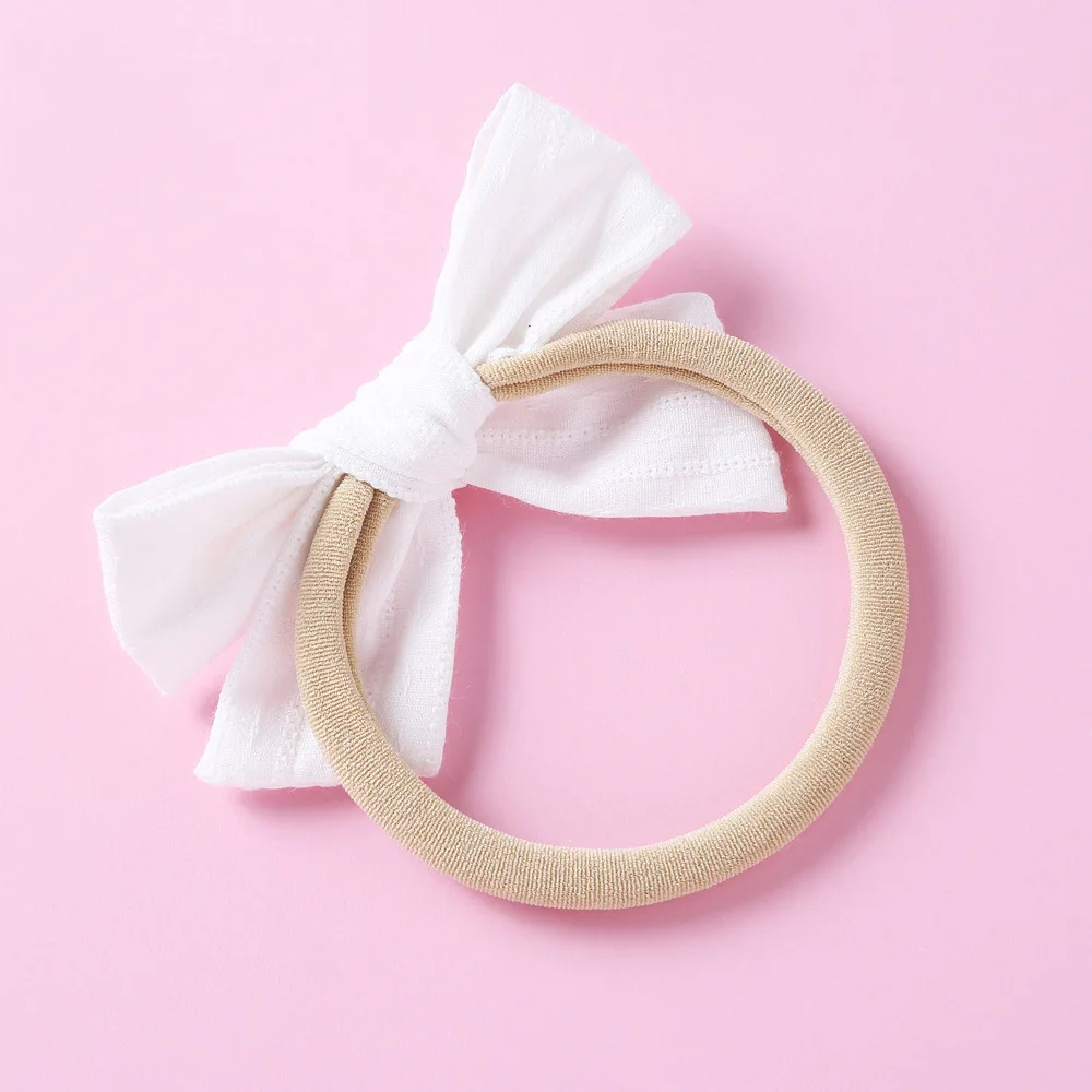

Kroean Cute Bow Nylon Small Elastic Hair Bands for Kids Children Ponytail Holder Scrunchie Headband Kids Hair Accessories