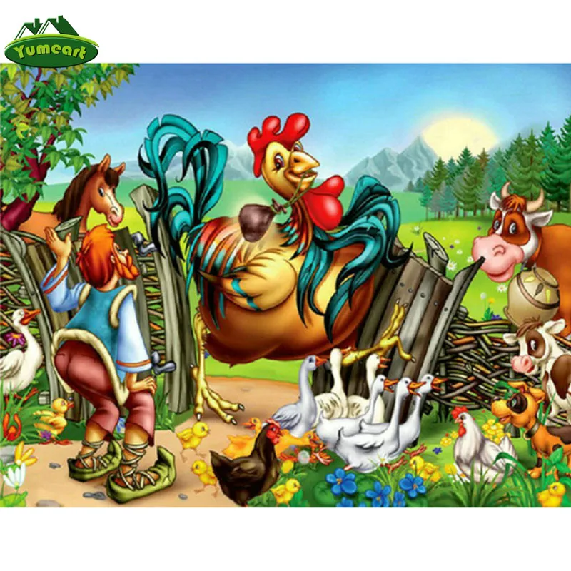 YUMEART арт иглы линии мультфильм куры крупный рогатый скот в форме лошадок животных