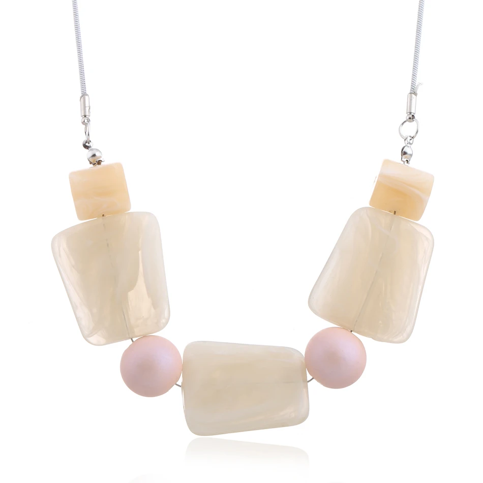 Женские акриловые бусы ожерелья и кулоны для женщин эффектное ожерелье с