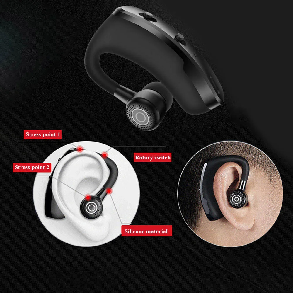 V9 earphones Bluetooth headphones Handsfree wireless headset Business headset Drive Call Sports earphones for Samsung iphone