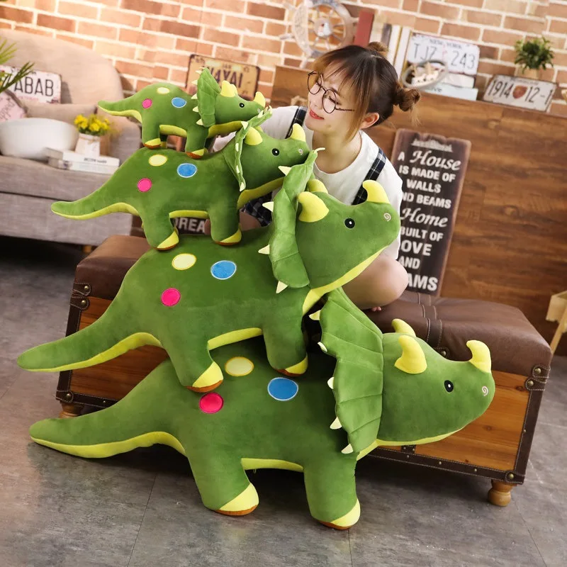 Креативный большой плюшевый мягкий Трицератопс Стегозавр динозавр кукла мягкая