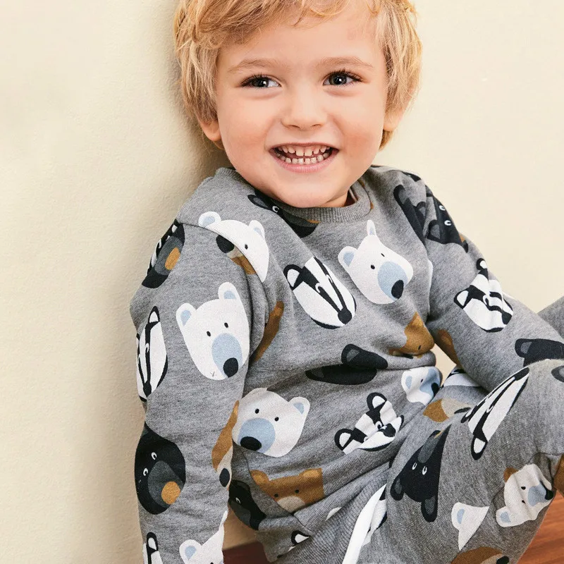 

Spring Baby Boys Cute Bear Sweatshirts Sets Cotton Hoodies+Pants 2 Pcs Suit Kids Clothes Toddler Boy Boutique Outfits Costumes