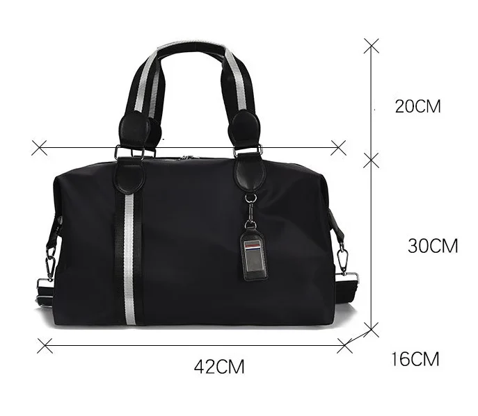 Waterproof Large Capacity Oxford Travel Bag Unisex Men Zipper Belt Fitness Gym Handbag Shoulder Messenger Bag Duffle Luggage