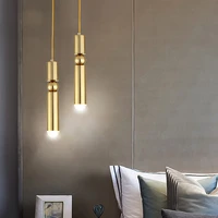 35cm gu10 kitchen pendant light bedside gold black silver tube hanging lamp bar counter kitchen island pendant light