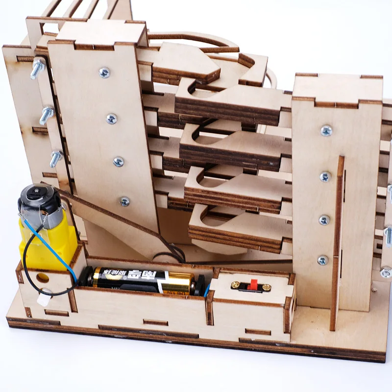 Мраморная деревянная головоломка DIY строительные блоки сборочная модель игрушки