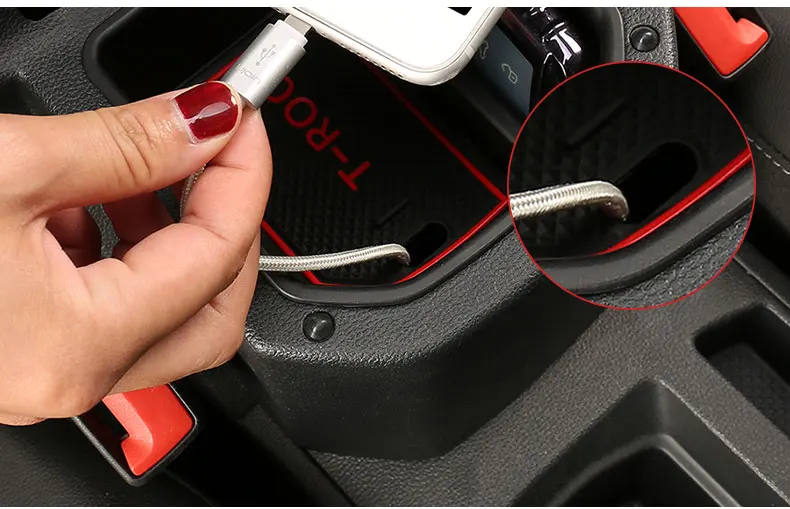 Для VW T-ROC TROC подлокотник центр коробка для хранения Контейнер перчатки Органайзер чехол