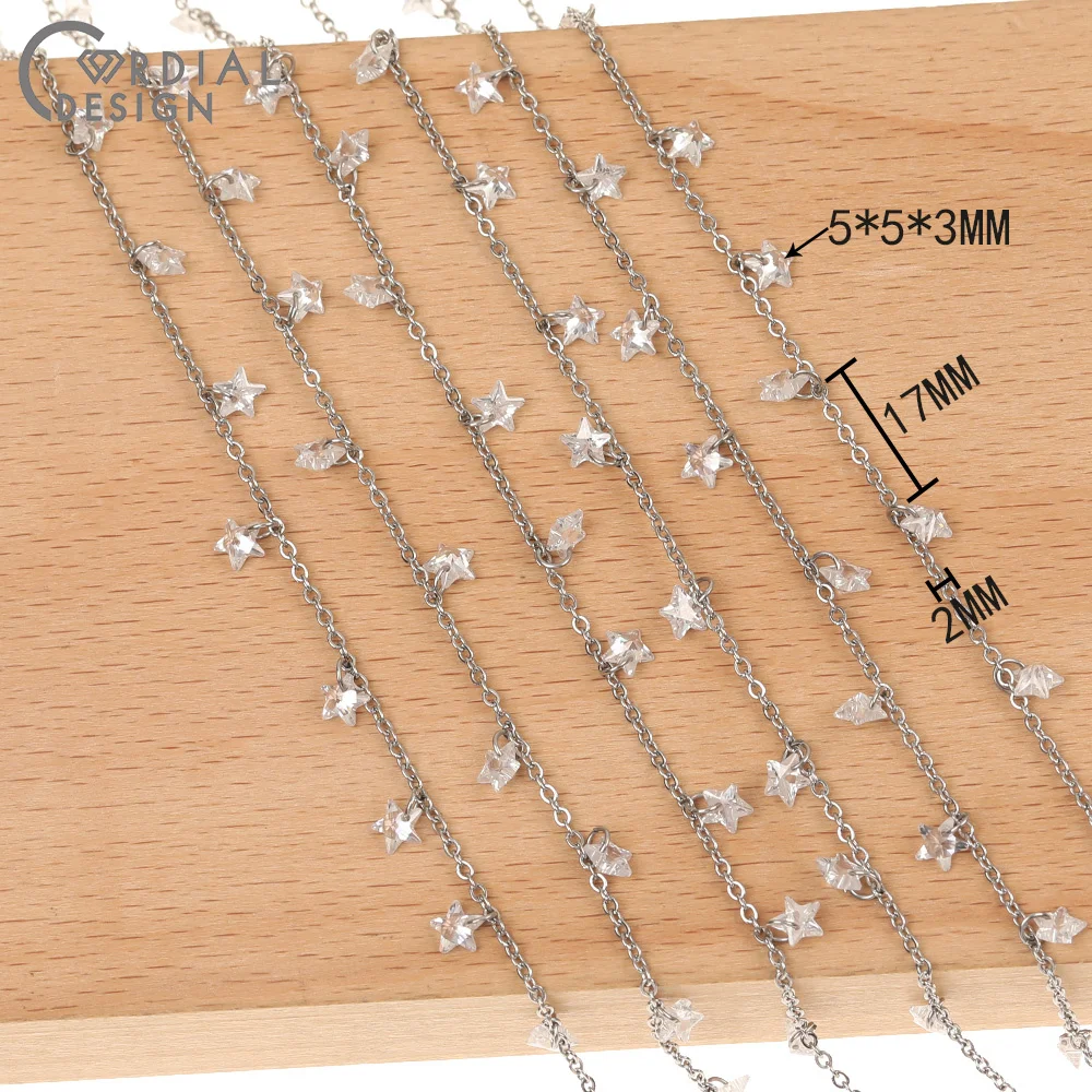 

Cordial Design Jewelry Accessories/Hand Made/Stainless Steel Chains/Cubic Zirconia/Jewelry Findings & Components/DIY Chain