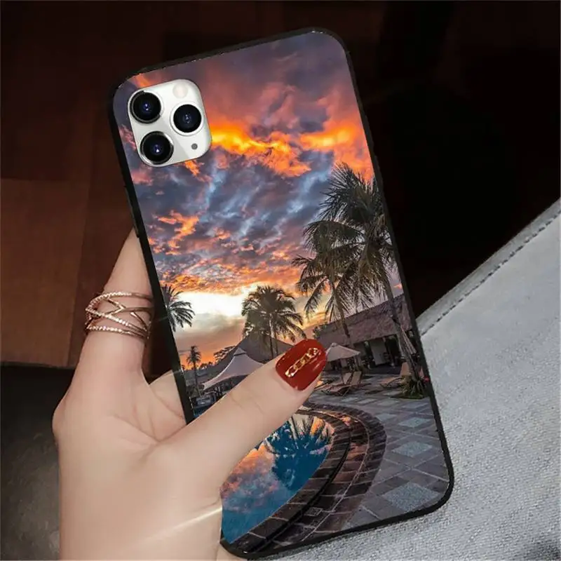 

Sunset view of Bali luxury brand shell Phone Case cover for iPhone 11 12 pro XS MAX 8 7 6 6S Plus X 5S SE 2020 XR