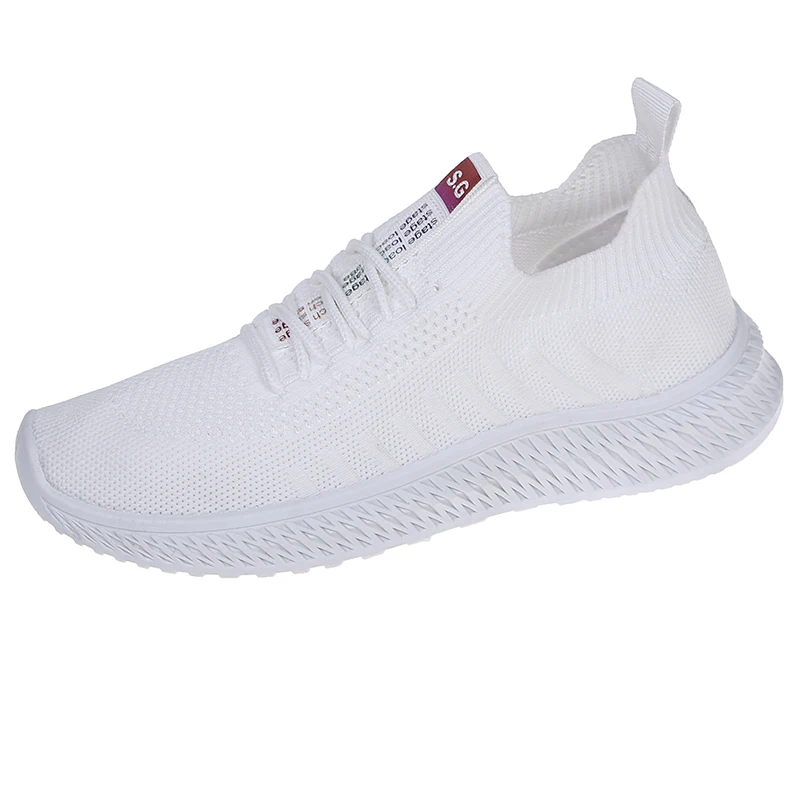

Spring Summer New Women White Running Shoes Comfortable Breathble Mesh Solid Color Sport Casual Shoes Ladies Jopgging Sneakers
