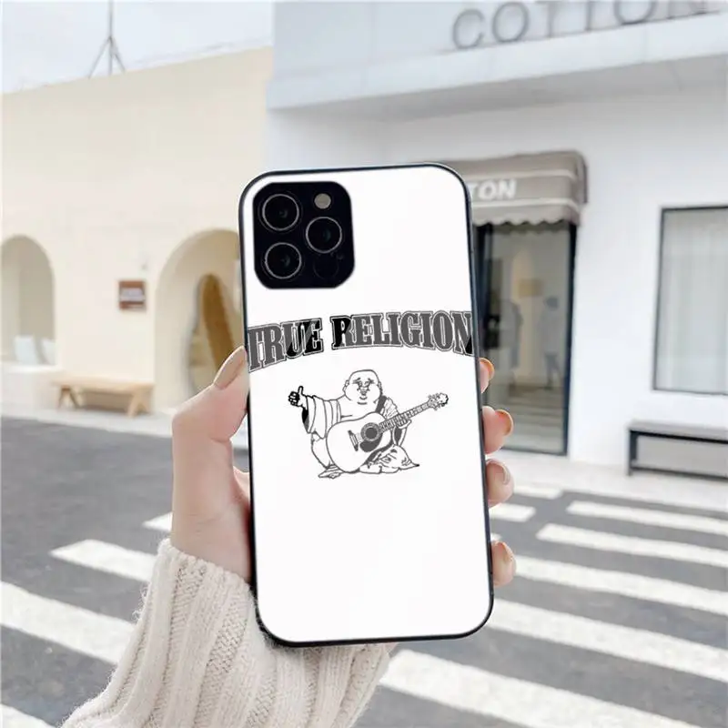 

Phone Case For Iphone 6 6s 7 8 Plus XR X XS XSmax 11 12 Pro Mini Max Tempered Glass Soft Cover Clothing Brand True Religion