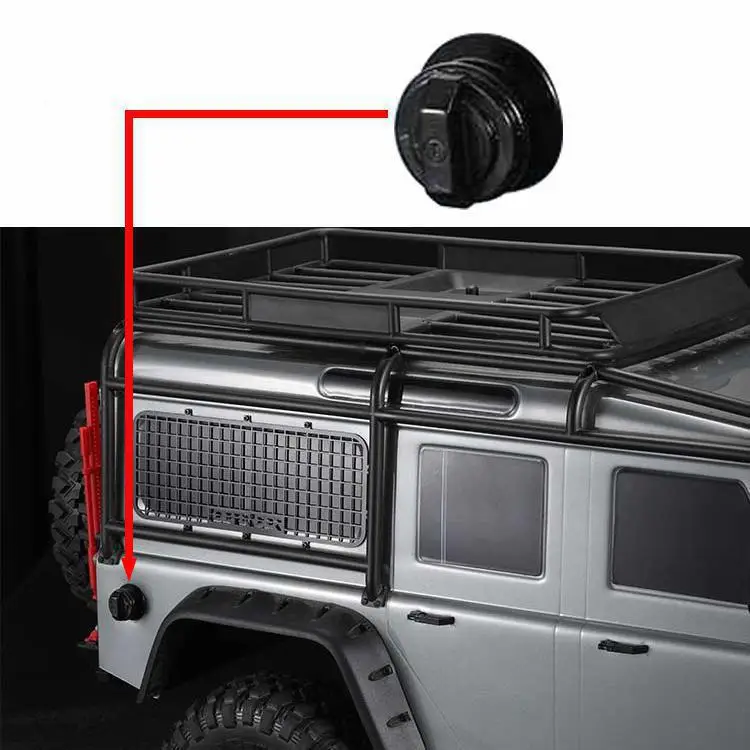 

Filled rubber tank cap for 1/10 RC tracked vehicle Trax TRX4 TRX-4 T4 car shell simulation decoration upgrade parts