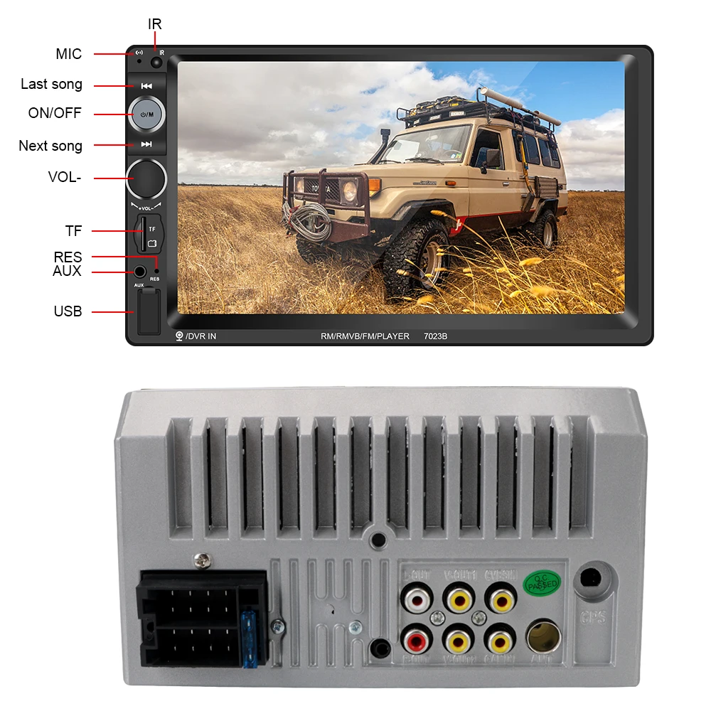 FM приемник Bluetooth Авто Аудио Универсальный 7 дюймов HD сенсорный экран Мультимедиа