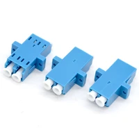 300pcs new gongfeng fiberoptic connector coupler lc pc multimode singlemode double integrated flange adapter special wholesale