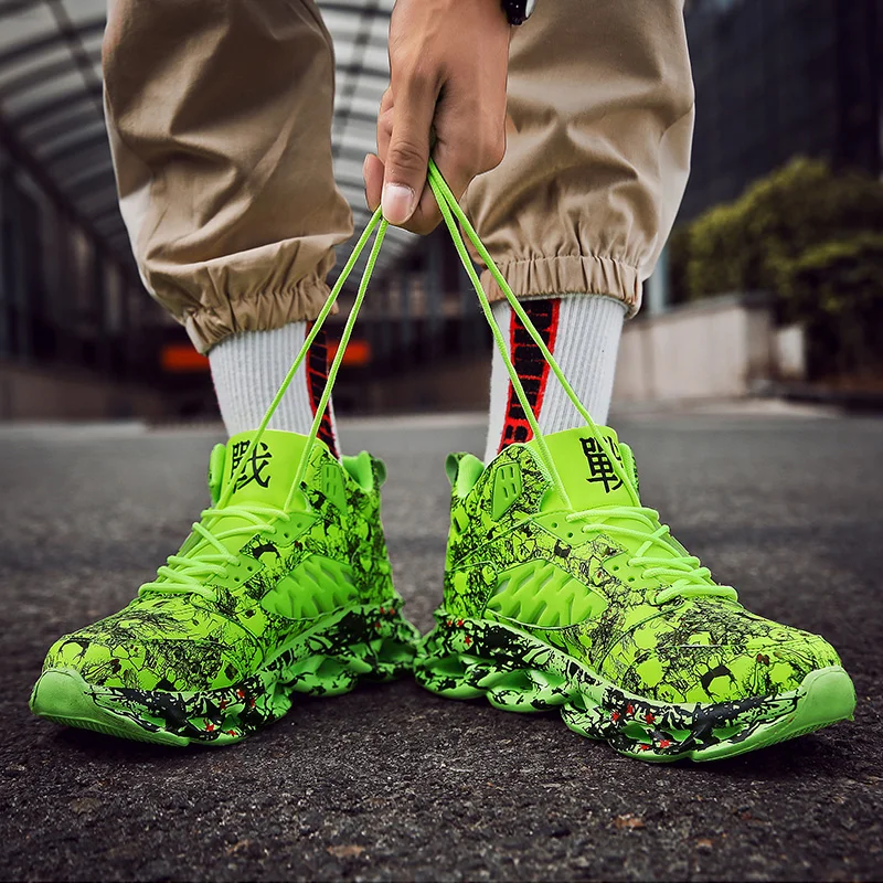 Мужская беговая Обувь Нескользящая амортизирующая дышащая Спортивная обувь